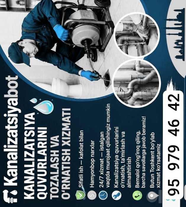 Santexnik xizmati 24/7 Сантехник хизмати