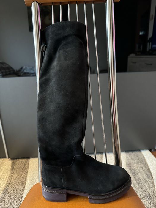 Cizme Flavia Passini negre piele intoarsa