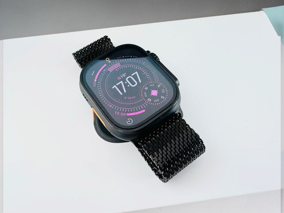 Apple Watch Ultra 3 5G 2025 49mm Black Ti Black TML M Milanese Band! 100% Battery! Гаранция!