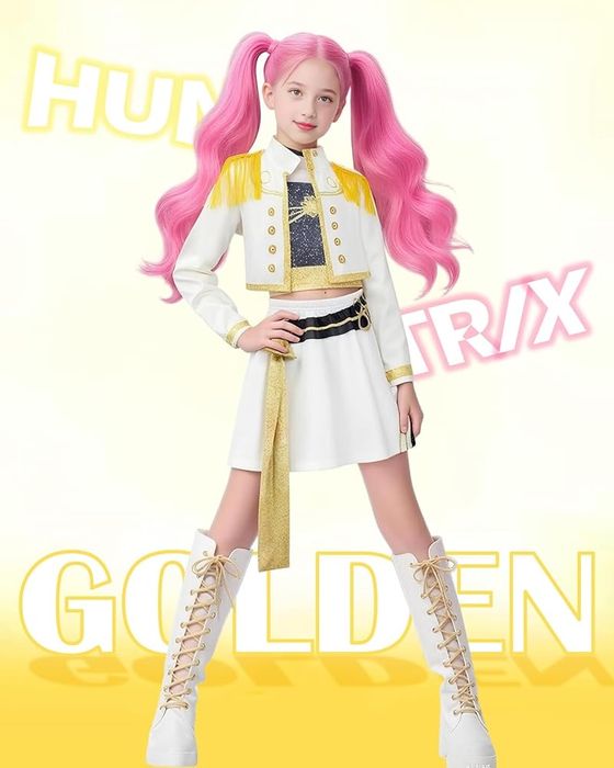 ВИСОКО КАЧЕСТВО Rumi K-Pop Demon Hunters Костюм /Руми Кей Поп Ловци на Демони костюми 2 модела