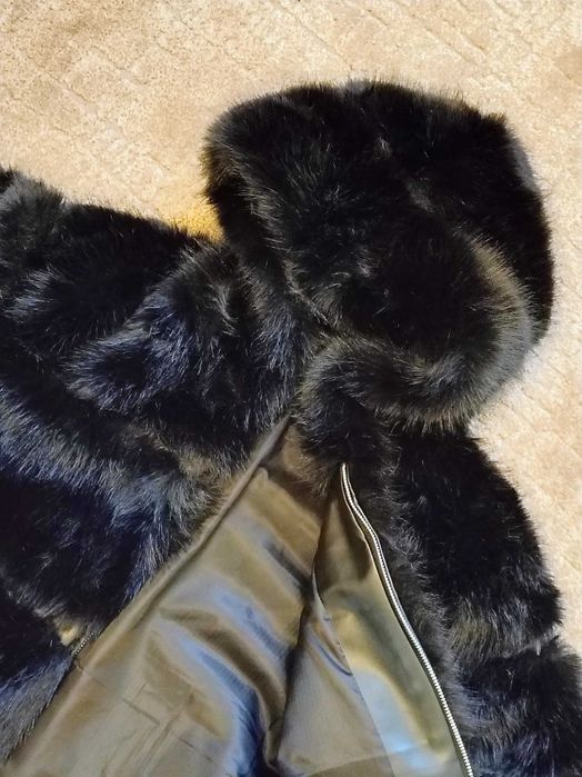 Късо палто с косъм