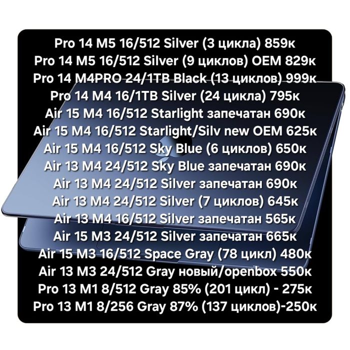 Macbook Air/Pro m3 m4 m5