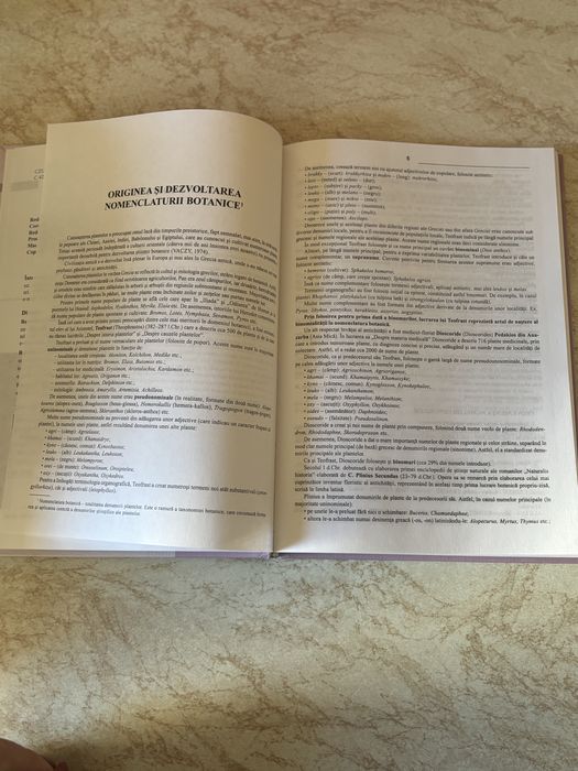 Carte :”dictionar pentru botanica sistematica “!