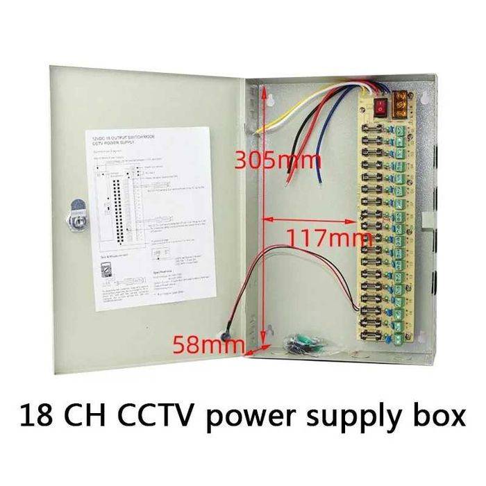 Блок питания CCTV Power Supply 12V20A S18CH-250-12