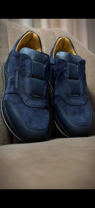 Amedeo Testoni мужские кожаные кроссовки Италия РАЗМЕР 39,40,41