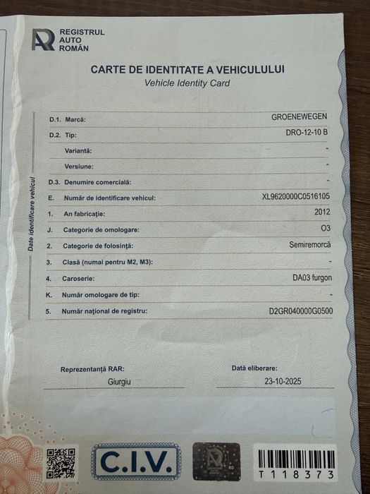 Semiremorca 1 axa City Trailer