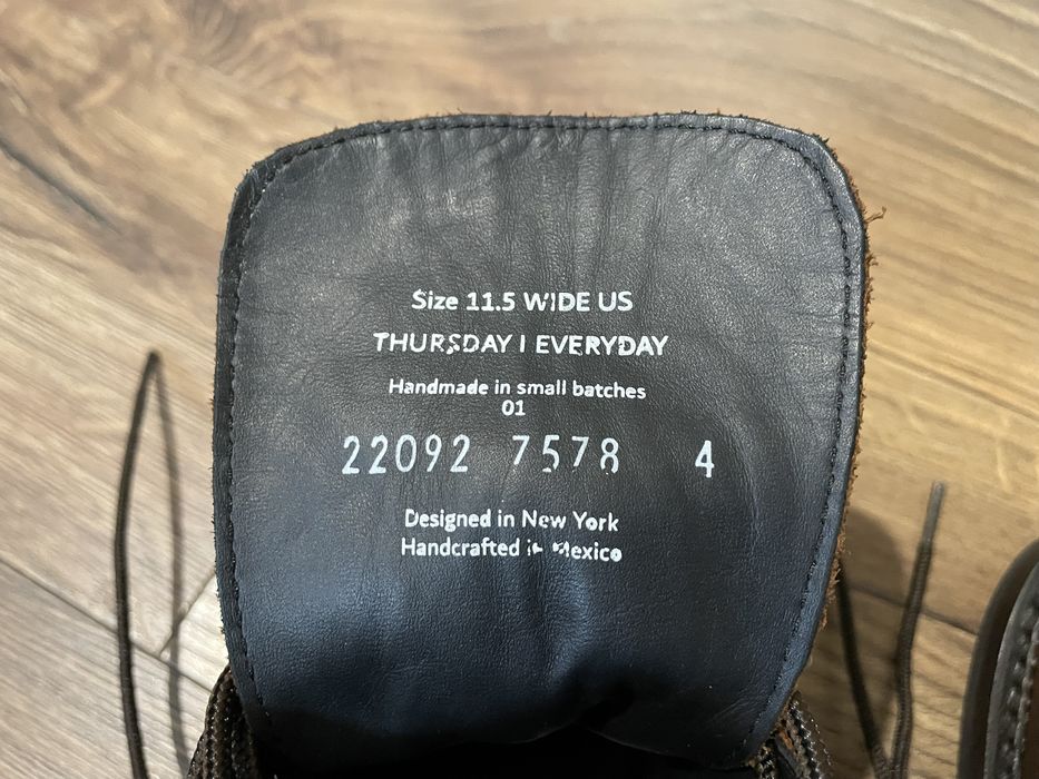 Ghete Captain de la Thursday Boot Co. 11.5 Wide US / 45.5 - 46 EU