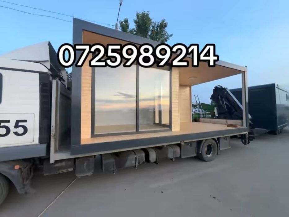 Containere modulare container modular terasa cu lemn model deosebit pentru curtea exterioara loc pentru luat masa