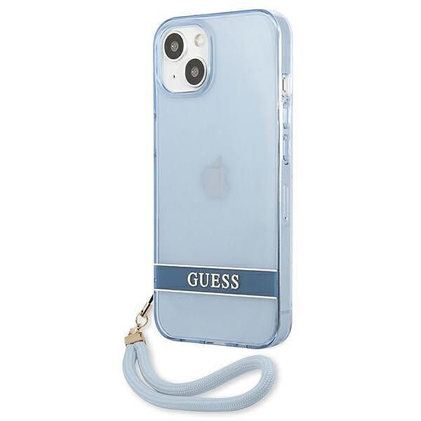 Guess hardcase translucent stap - дизайнерски кейс с връзка за iphone