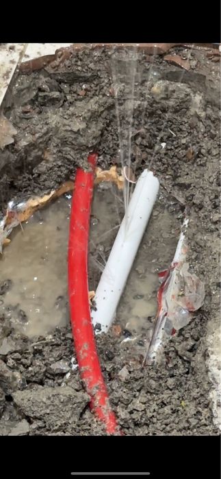 Утечка воды акустическим детектором и тепловизором