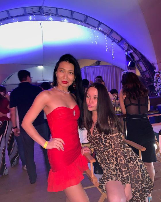 Купальник платье атласное