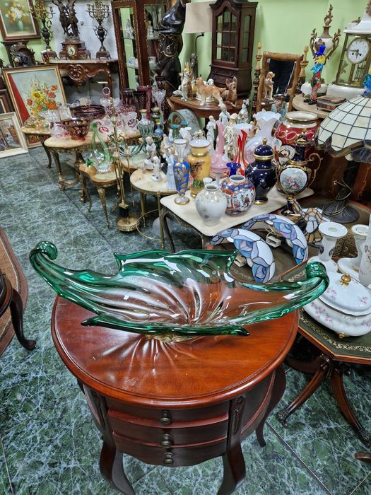 Топ- Уникална антикварна кристална купа  Мурано