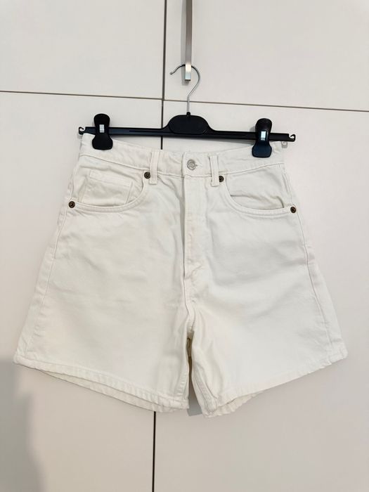 Дънкови панталонки Zara размер 36 бели