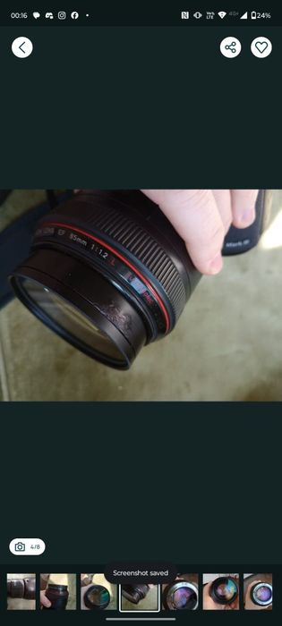 Canon 85mm f1.2 usm prima generatie.