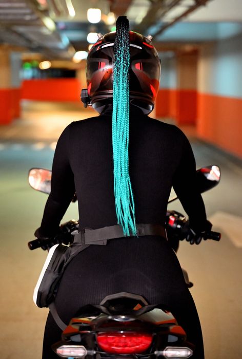 Coada afro pentru casca moto/ski/atv/scuter etc