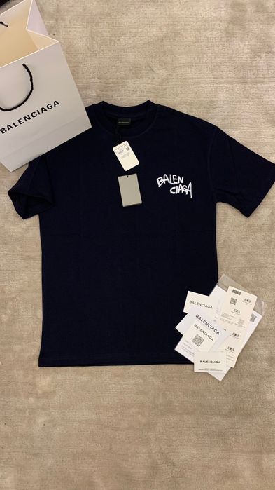 Tricou Balenciaga Script Logo negru
