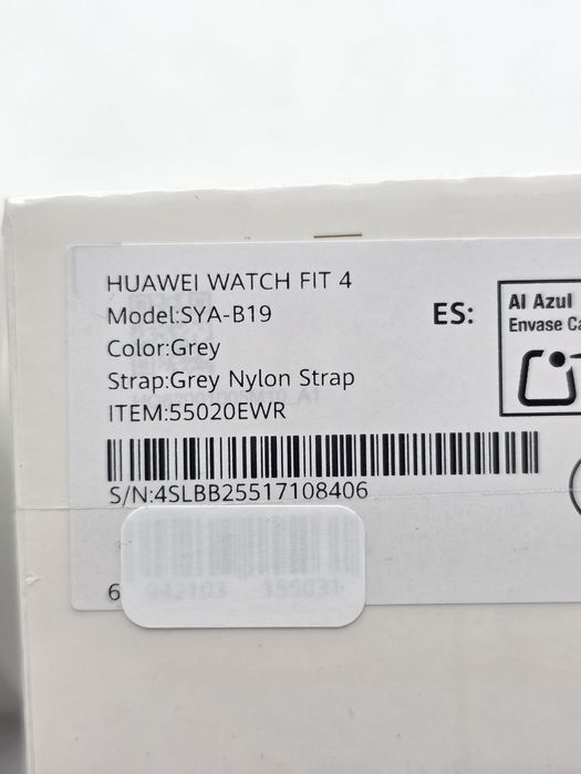 HUAWEI Watch Fit 4, Purple Fluoroelastomer si Grey Nylon Strap, SIGILA