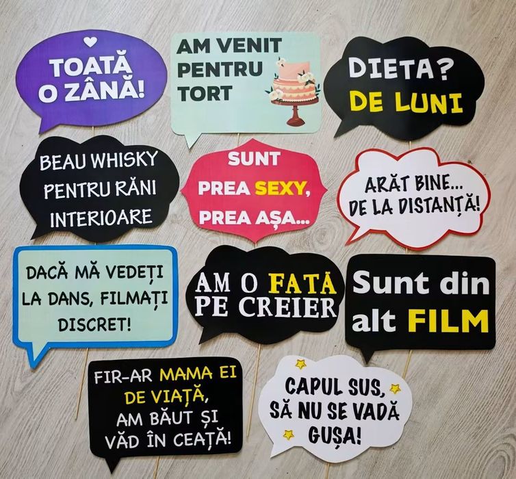 Propsuri recuzită foto mesaje amuzante petrecere