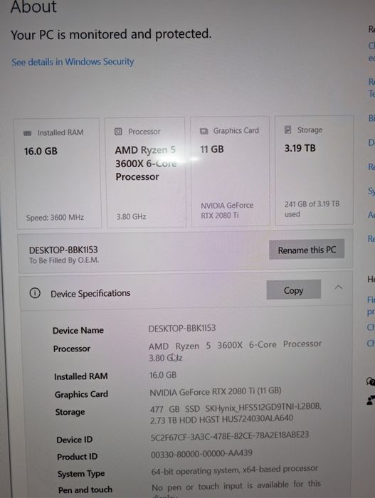 Мощен гейминг компютър - рядка  RTX 2080 Ti водно / Ryzen 5 3600x по добър от PS5 Pro