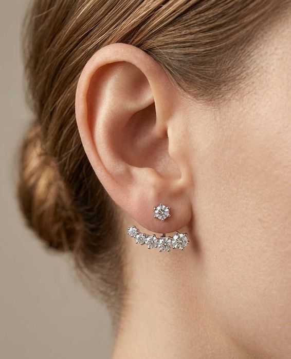 Сребърни обеци с цирконий