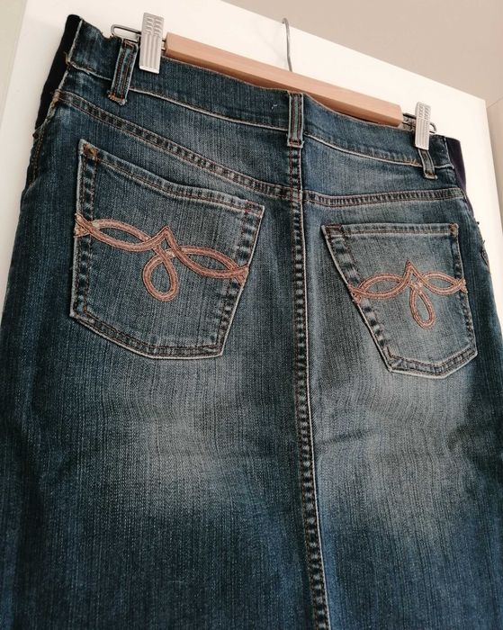 Fusta Blossom Jeans gravide denim made in Italy masura 26 bumbac