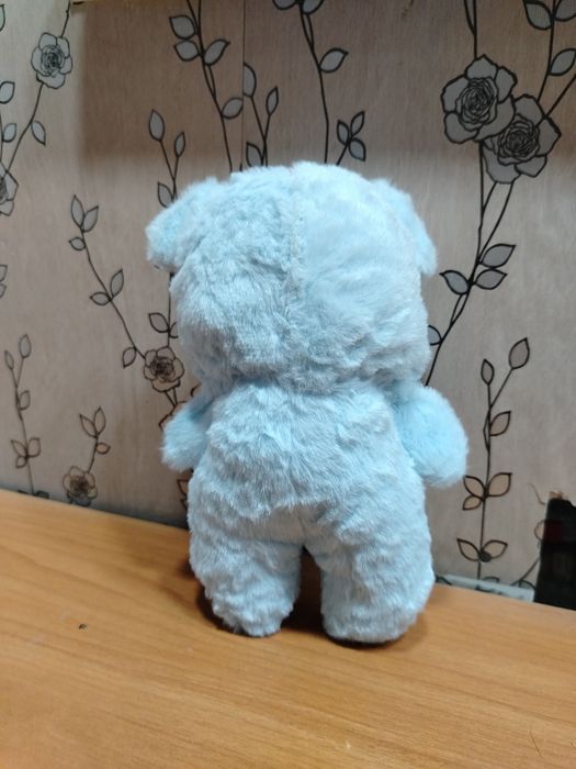 Мякгая игрушка синий медведь