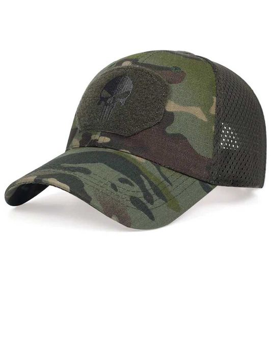 Sapca militara, marime reglabila  Patch Skull cusut