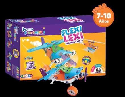 Конструктор с меки и гъвкави части Flexy Lexi Plane 133 части