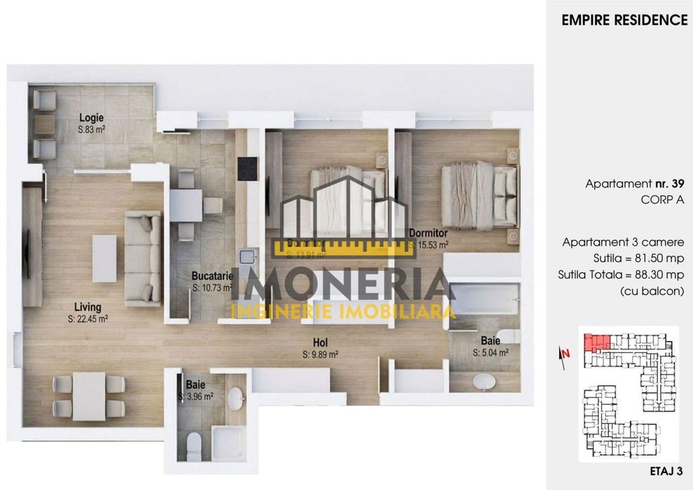 Empire Tornadei 2 – 0% Comision – 3 camere cu sistem fotovoltaic 6