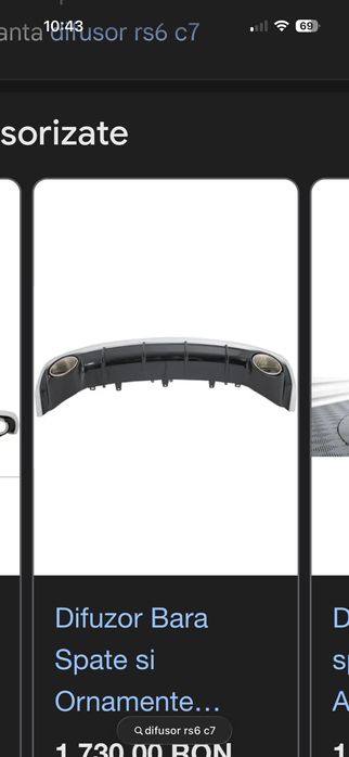 Difuzor audi rs6 c7 nfl