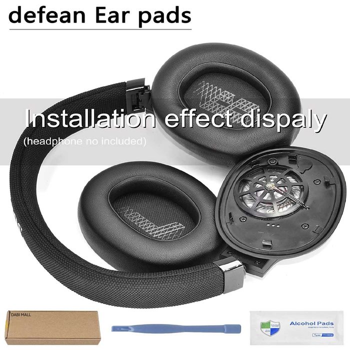 Set 2 bureti pentru casti JBL Live 770NC / 660NC / 650BTNC / E65BT / Duet NC, Over-Ear - Spuma cu memorie