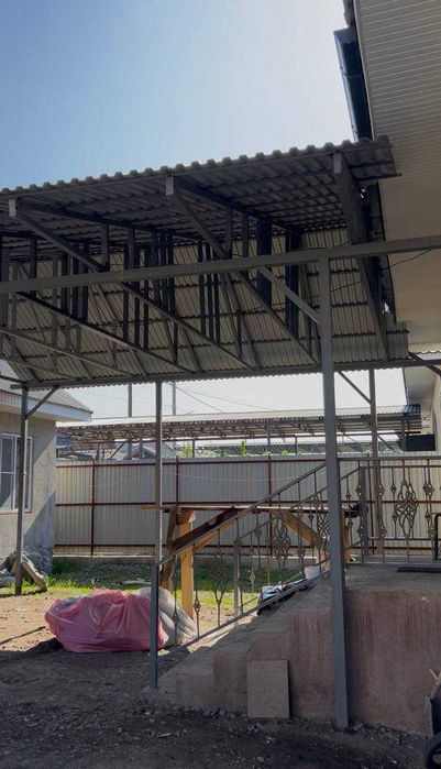 Навес железный размер 7х8м