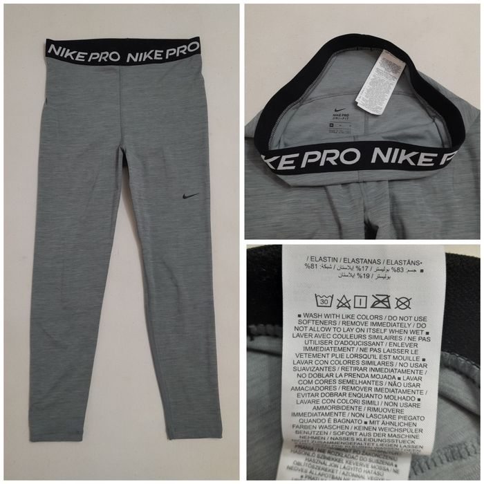 Colanti NIKE PRO cu insertii de plasa si tehnologie Dri-Fit sport nr M