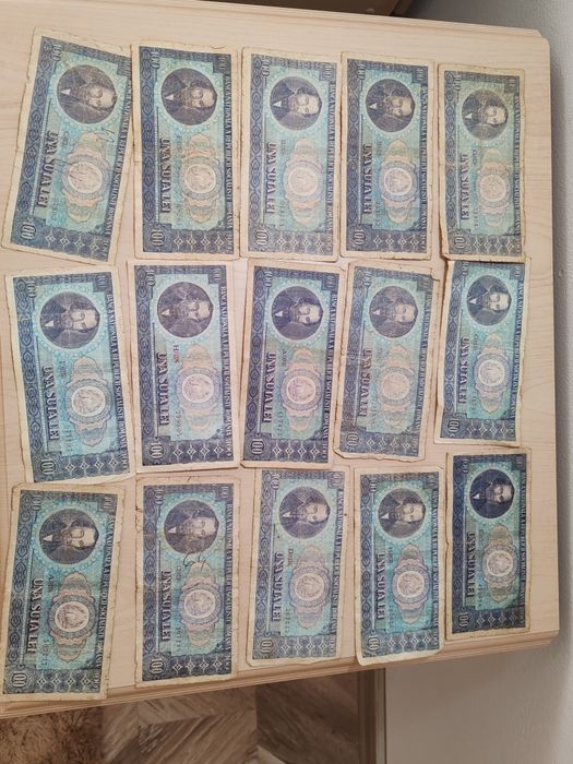 Lot 92 bancnote vechi România 100 lei Nicolae Bălcescu + 25 lei – cole