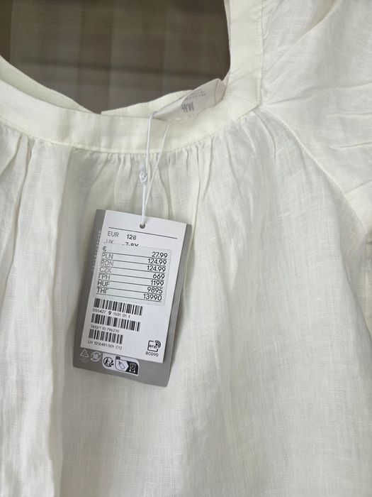 Rochie copii H&M mar 128, 100% in, noua cu eticheta