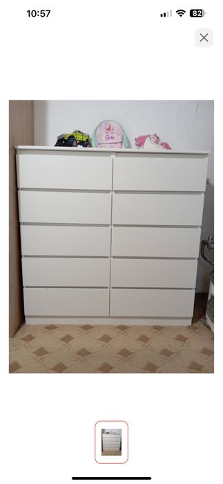 Продам белый комод (10 ящиков) — в наличии 3 штуки