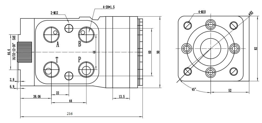 Pompa danfoss TAF cu caneluri