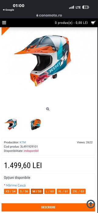 Casca motocross redbull kini