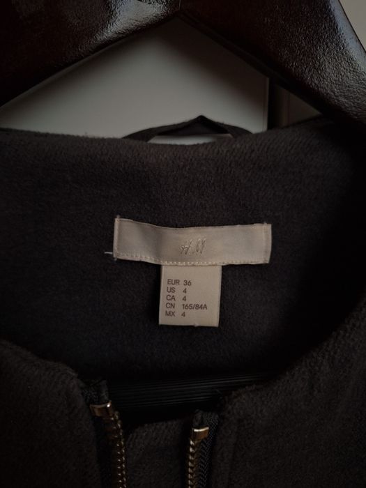 Сиво палто с цип HM