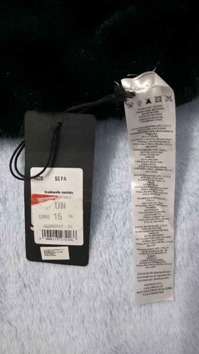 Fular dama, imitație blană, marime universala, negru