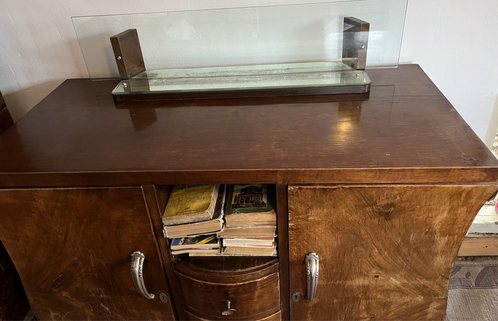 Corpuri de mobilier retro lemn masiv furniruit necesita reconditionare