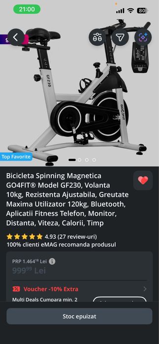Bicicleta fitness spinning