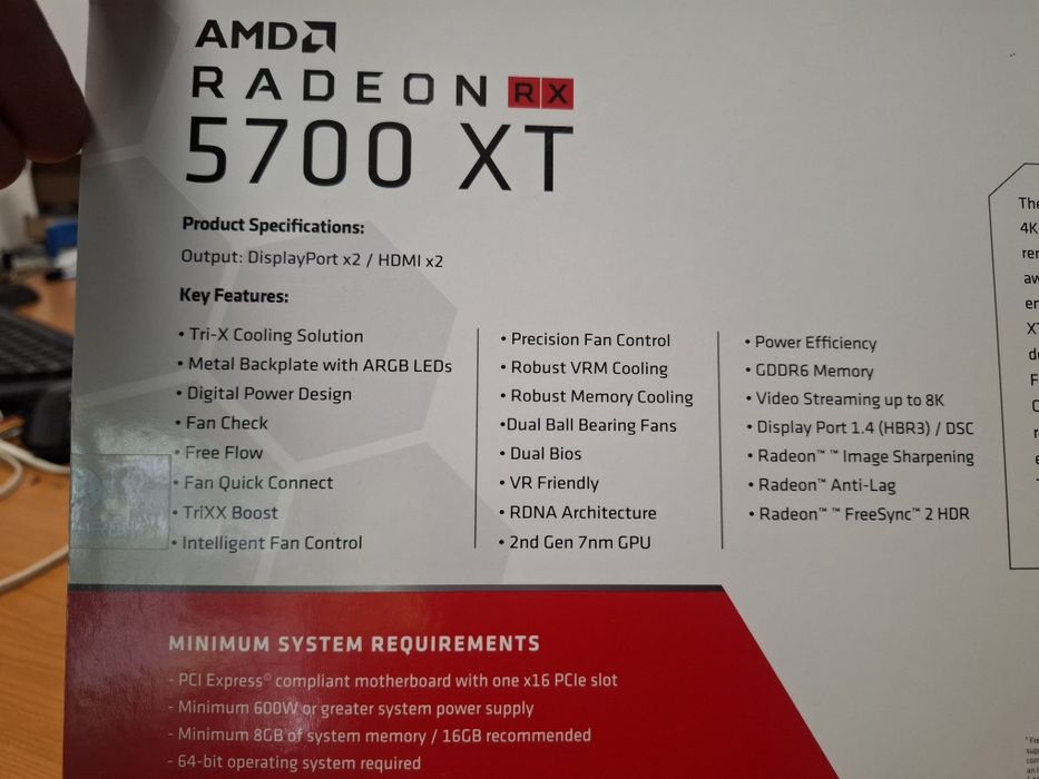 Sapphire Nitro+ RX 5700 XT - Видео карта  8 гб - като нова