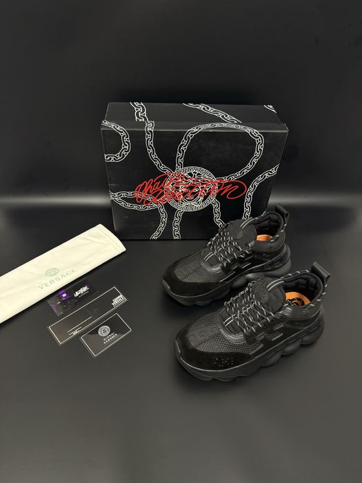 Adidași Versace Chain Reaction Black – Premium • Full Box