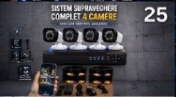 Vindem si Montam Camere Supraveghere Video KIT Complet 4/8/12 CAMERE