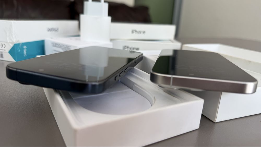 15 pro.512gb.blue.silver.пълен комплект.като нов