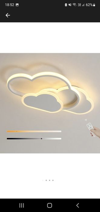 Plafoniera LED, Fier/Acril, 32W, Alb
