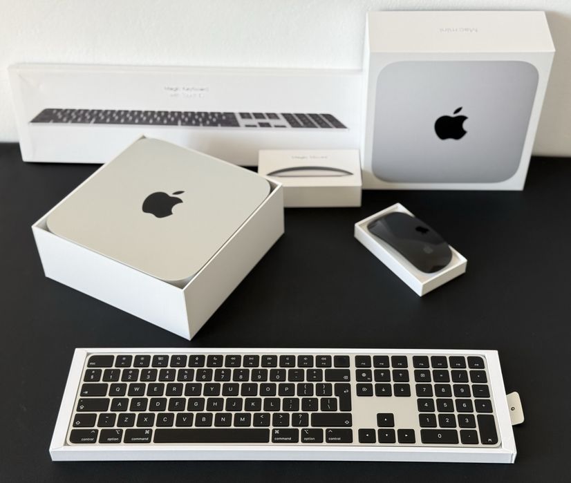 Mac Mini M1 8 GB Ram | 256 GB + Tastatură Apple Magic Keyboard Touch ID + Apple Magic Mouse Black - stare f bună