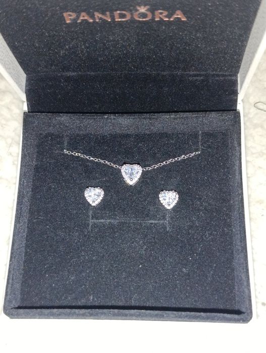 Пандора, серьги и цепочка