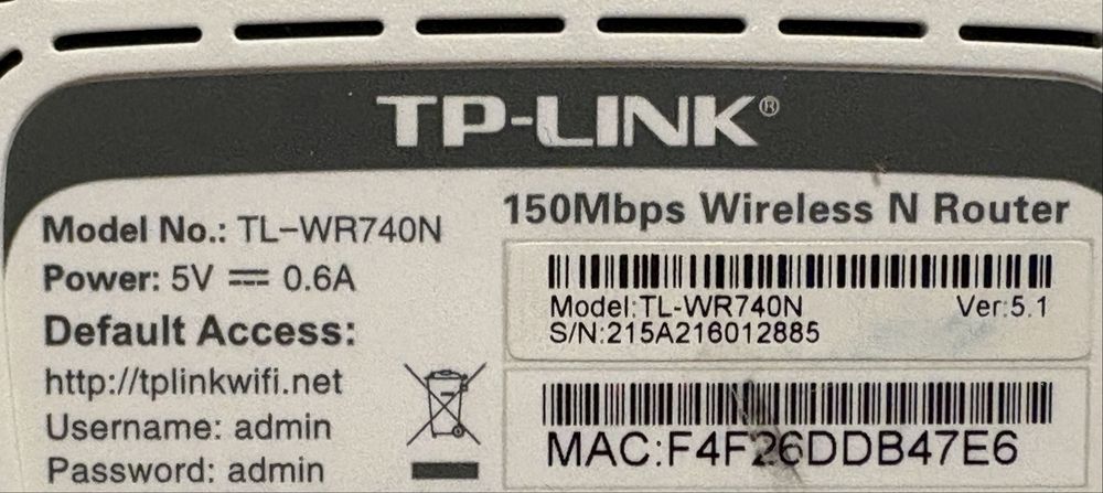 Router TP-Link TL-WR740N - 150Mbps wireless N